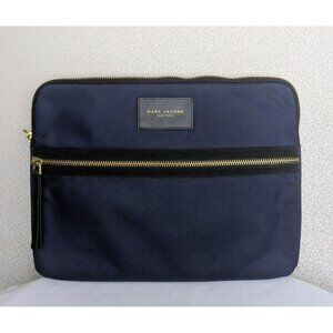 MARC JACOBS Nylon Laptop Sleeve Bag Pouch Blue Black